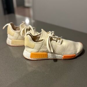 Adidas Boost Cream and Orange Sneakers